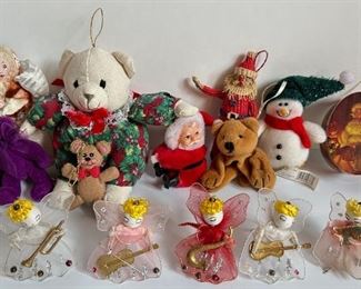 14 Christmas Ornaments, Angels & Stuffies
Lot #: 63