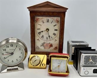 Clocks, Some Vintage By Liverpool, Swania, New In Box Crystron & More
Lot #: 89
