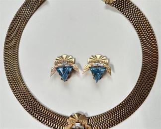 Vintage Art Deco Style Necklace & Clip-On Earrings
Lot #: 23