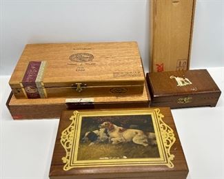 5 Wooden Boxes Including Vintage Cigar Boxes
Lot #: 138