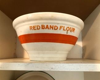Rare Red Band Flour Kitchen Bowl