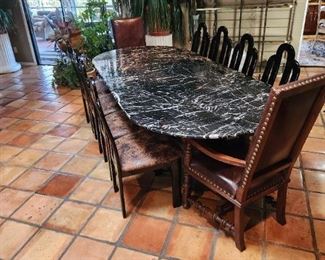 9' x 4' Marble dining table