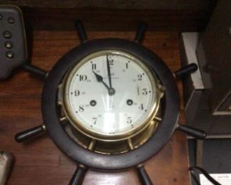 Schatz Royal Mariner ship wheel clock $200