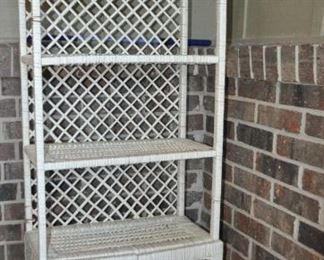 Wicker bookshelf