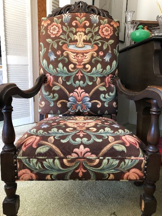 Elizabethan Style Upholstered Chair