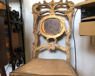 Guilt Chair With Decorative Splat 