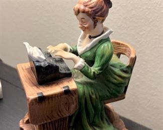 Vintage Porcelain Typist Figurine