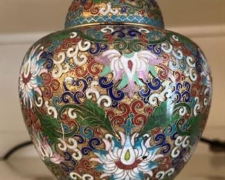  Cloisonné urn