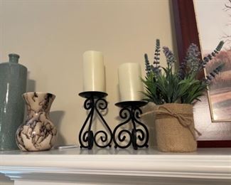 Set a for metal candlesticks