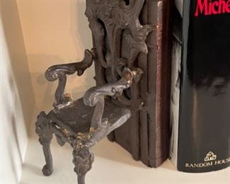 Metal chair bookends