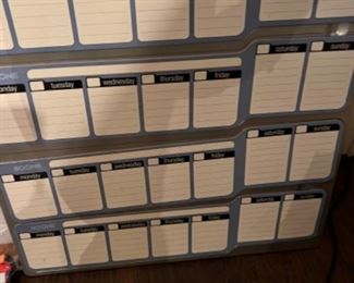 Dry eraser board Calendar 