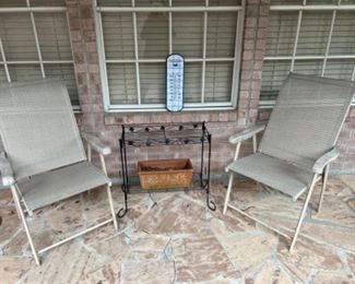 Set a four folding chairs