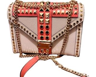 NEW Michael Kors Whitney Studded Leather Shoulder Bag