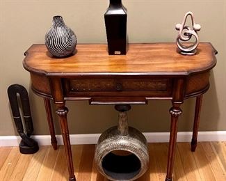 Console table and decor