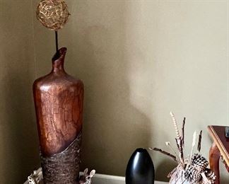 Statues vases and decor