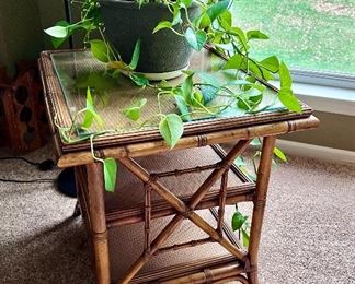 Rattan End Table