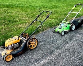 Push lawnmowers