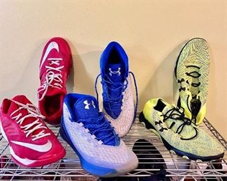 Vintage Nikes and newer Under Armor shoes