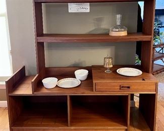 Mid century, modern modular bar / bookcase. It expands further than this.