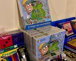 New learning games, and art supplies