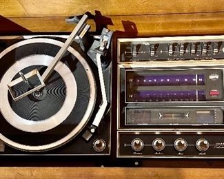 Mid Century Modern Turntable / Record Player Stereo Cabinet