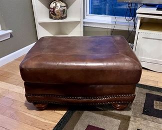 Leather Ottoman