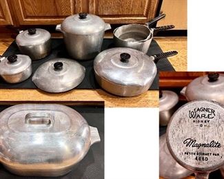 Vintage Wagner Ware Sidney-O Magnalite Pots and Pans Cookware Set