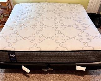 Like new king mattress, box, spring, and frame