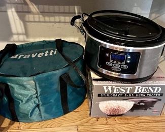 Crock pots and popcorn maker