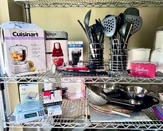 Kitchen appliances, utensils, Ninja and Cuisinart