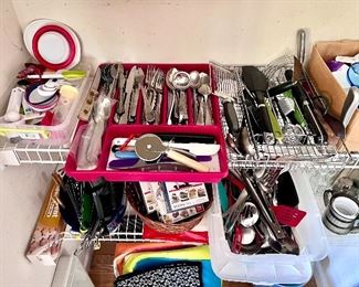 Kitchen utensils and silverware