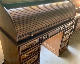 Oak Roll Top Desk