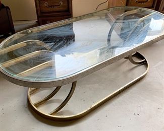 Brass and Glass Coffee Table