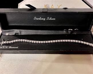 Sterling Silver Diamond Tennis Bracelet