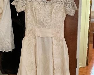Vintage Wedding Dress with Alencon Lace Bodice