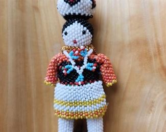 Fully beaded "Olla" doll, 3 inches
