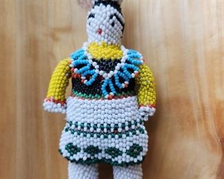 Fully beaded "Pot Carrier", 6 1/2 inches tall