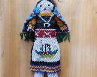 Fully beaded "Olla Pot Carrier", 7 1/2 inches tall
