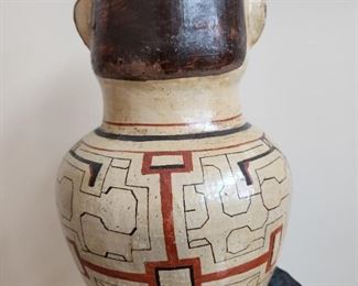 Peruvian Effigy pot, approximately 14 inches