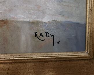 R. A. Day signature on painting