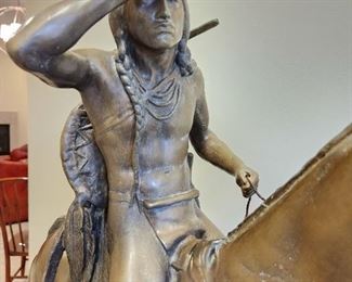 "The Scout" bronze sculpture by Cyrus Edwin Dallin (1861-1944)