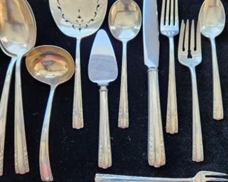 Set of Alvin sterling silver flatware 