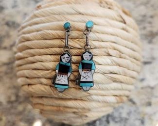 Pair of American Indian earrings