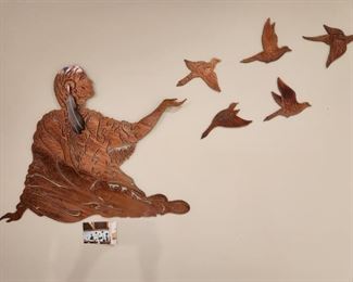 "FREED SPIRIT" by R.A. Guthrie cold rolled steel with copper patina