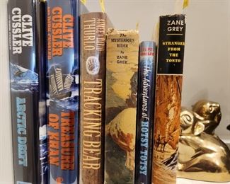 Signed 1st Editions by Clive Cusster, Aimee & David  Thurlo, Zane Grey