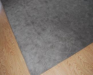 LARGE AREA RUG - (LOOKS GRAY HERE, IS ACTUALLY A SUBTLE GREEN)