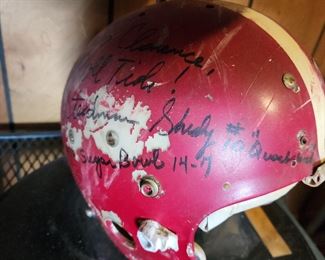 Helmet signed by Bear Bryant