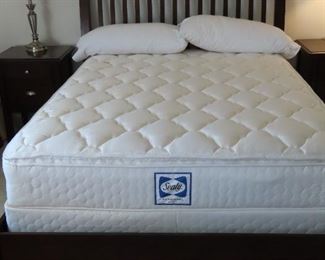 Like new Sealy queen bed set and head board and frame.