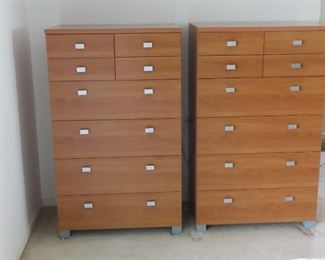 Two matching 8 drawer chests.