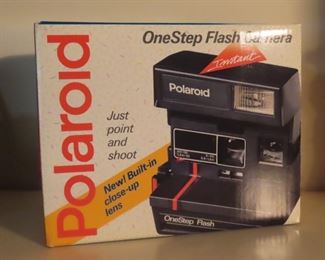 Polaroid OneStep Flash Camera in box.